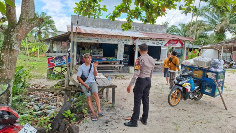 Perkuat Harkamtibmas, Polsek Bukit Batu Laksanakan Patroli Sambang ke Warga