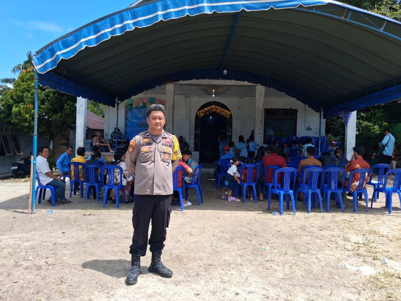 Polsek Rakumpit Amankan Ibadah dan Perayaan Natal Jemaat GKE “Asi” Pager