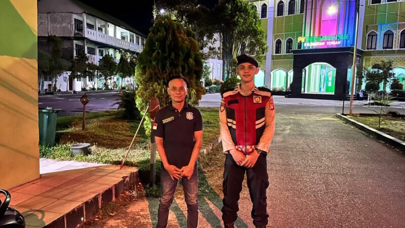 Pertahankan Kamtibmas, Satsamapta Polresta Palangka Raya Sambangi Pos Jaga UMP