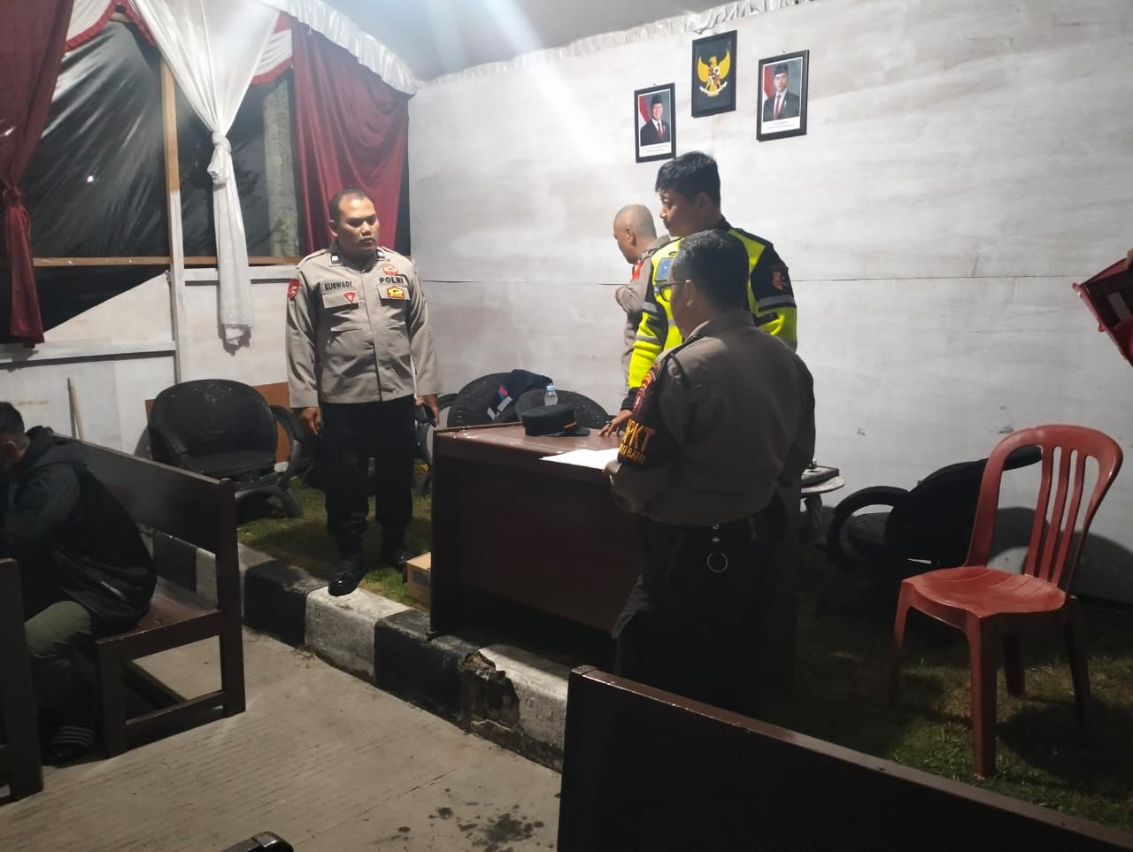 Patroli Polsek Bukit Batu Dukung Pengamanan Pos Nataru