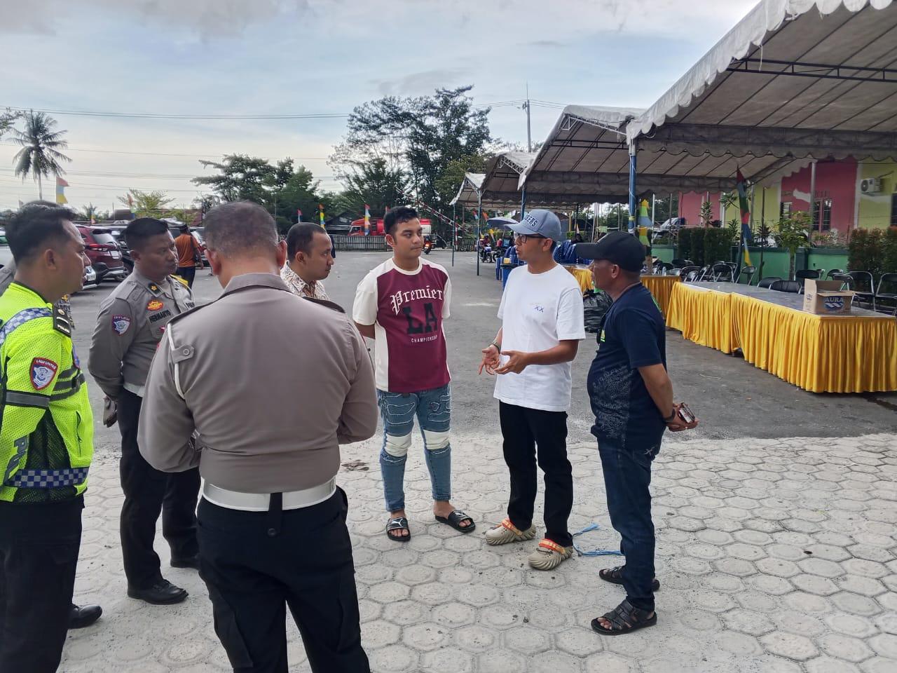 Polsek Sabangau Dampingi Persiapan Kunjungan Kapolda di Rest Area Haul Sekumpul