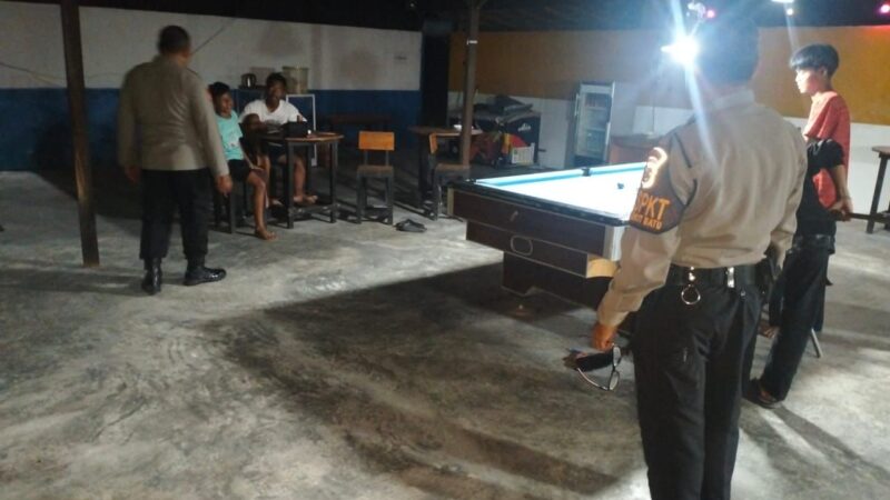 Pertahankan Situasi Kamtibmas, Polsek Bukit Batu Sambangi Manasa Sport Center Biliard