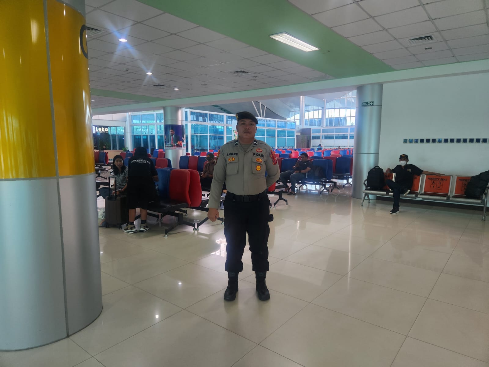 Amankan Aktivitas Penerbangan, Sat Pamobvit Polresta Palangka Raya Gelar Pos PAM di Bandara Tjilik Riwut