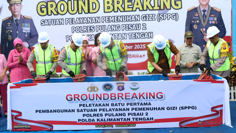 Kapolda Kalteng Groundbreaking Dapur SPPG MBG Polres Pulpis, Wujud Sukseskan Program Asta Cita