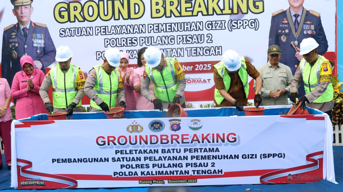 Kapolda Kalteng Groundbreaking Dapur SPPG MBG Polres Pulpis, Wujud Sukseskan Program Asta Cita
