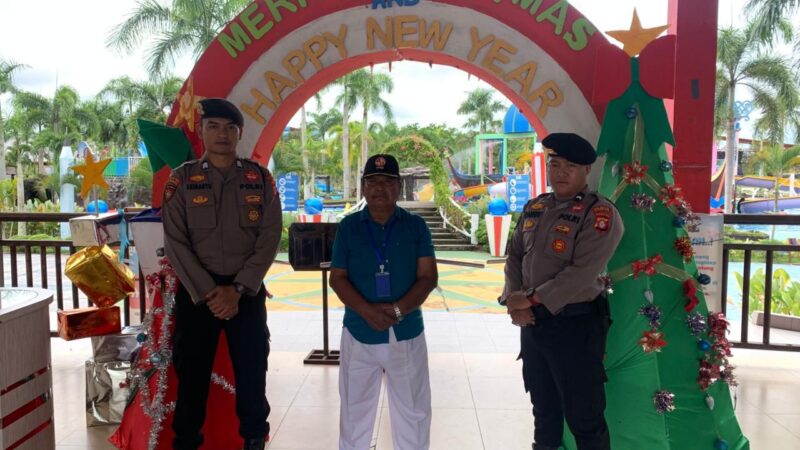 Momen Libur Tahun Baru, Patroli Satsamapta Polresta Palangka Raya Sambangi Kalawa Waterpark