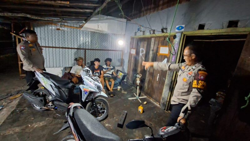 Kunjungi Bengkel di Tumbang Tahai, Polsek Bukit Batu Sampaikan Pesan Kamtibmas