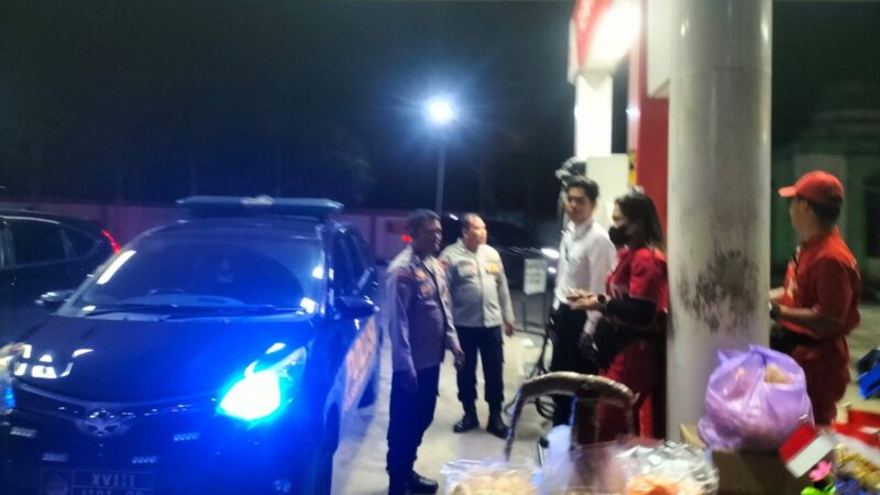 Patroli Terus Digelar Anggota Polsek Bukit Batu dan Kunjungi SPBU