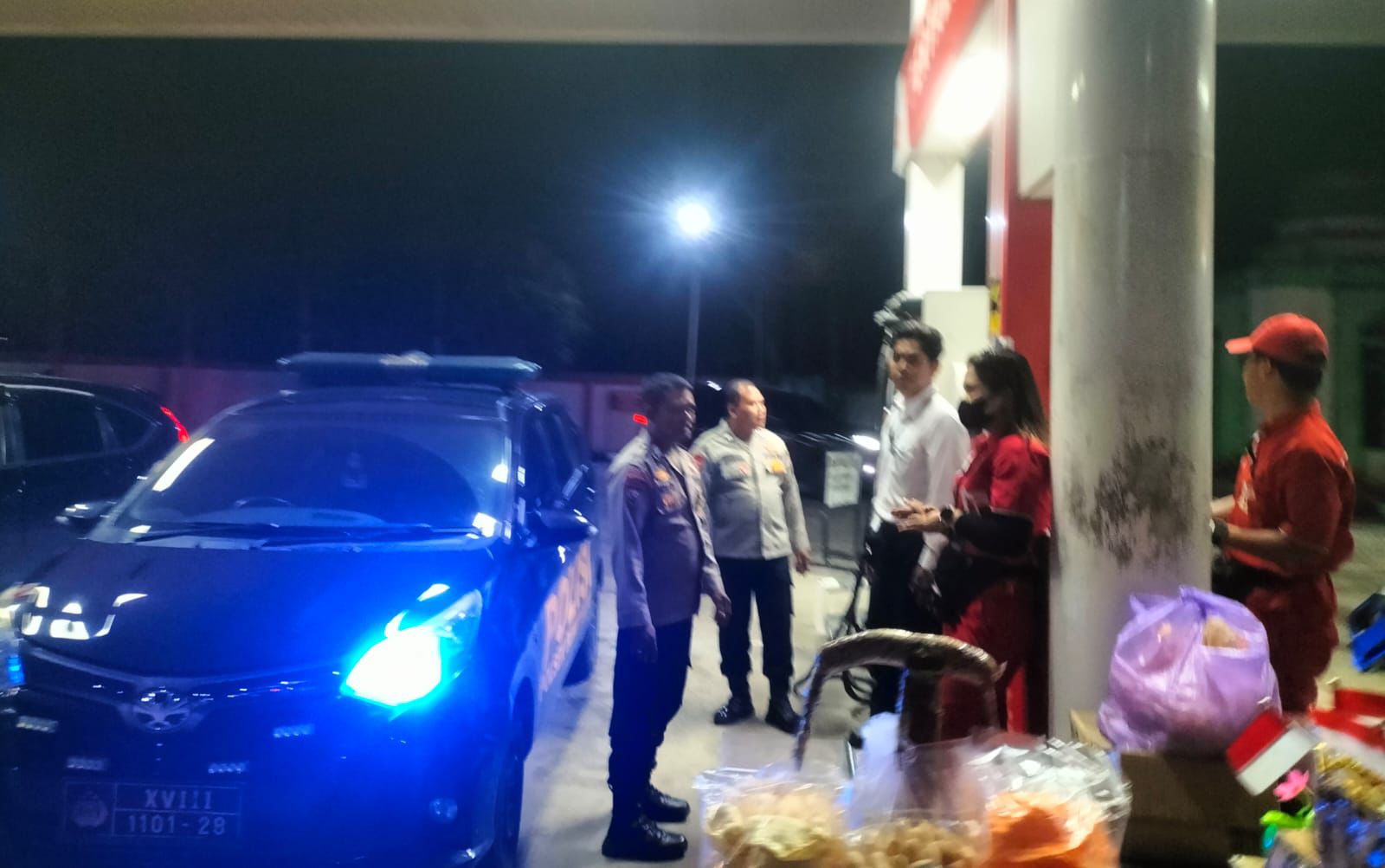 Patroli Terus Digelar Anggota Polsek Bukit Batu dan Kunjungi SPBU