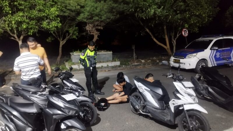 Satlantas Polresta Palangka Raya Tindak Balap Liar, Dua Kendaraan Diamankan Saat Patroli Malam