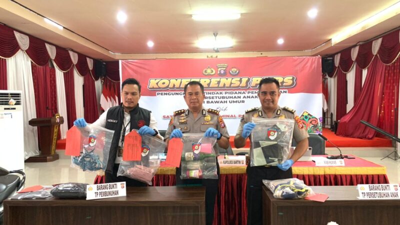 Polres Barito Timur Gelar Press Release Ungkap Kasus Pembunuhan dan Persetubuhan terhadap Anak