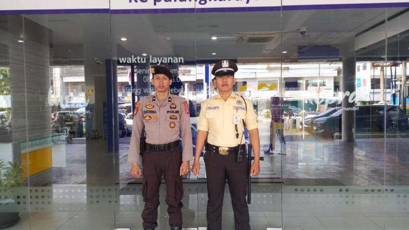 Cegah Gangguan Kamtibmas, Satpamobvit Polresta Palangka Raya Perkuat Pengawasan Area Bank
