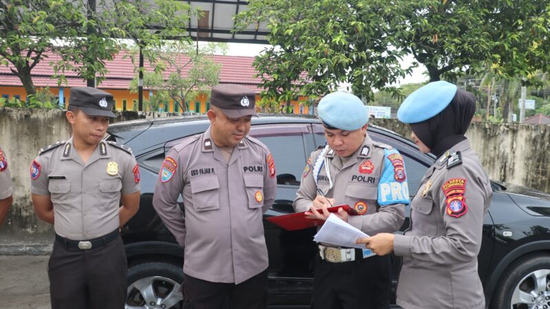 Gelar Waspers, Sipropam Polresta Palangka Raya Cek Absensi Personel saat Apel Satfung