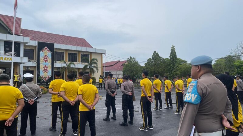 Pimpin Apel di Mapolresta Palangka Raya, Kabagren: Terus Jaga Kesehatan Masing-Masing