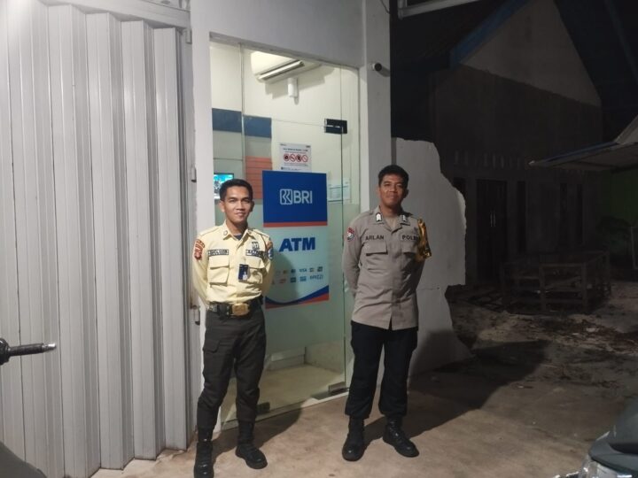 Demi Jaga Keamanan Perbankan, Polsek Sabangau Lakukan Patroli Sambang ke Kantor BRI Kalampangan