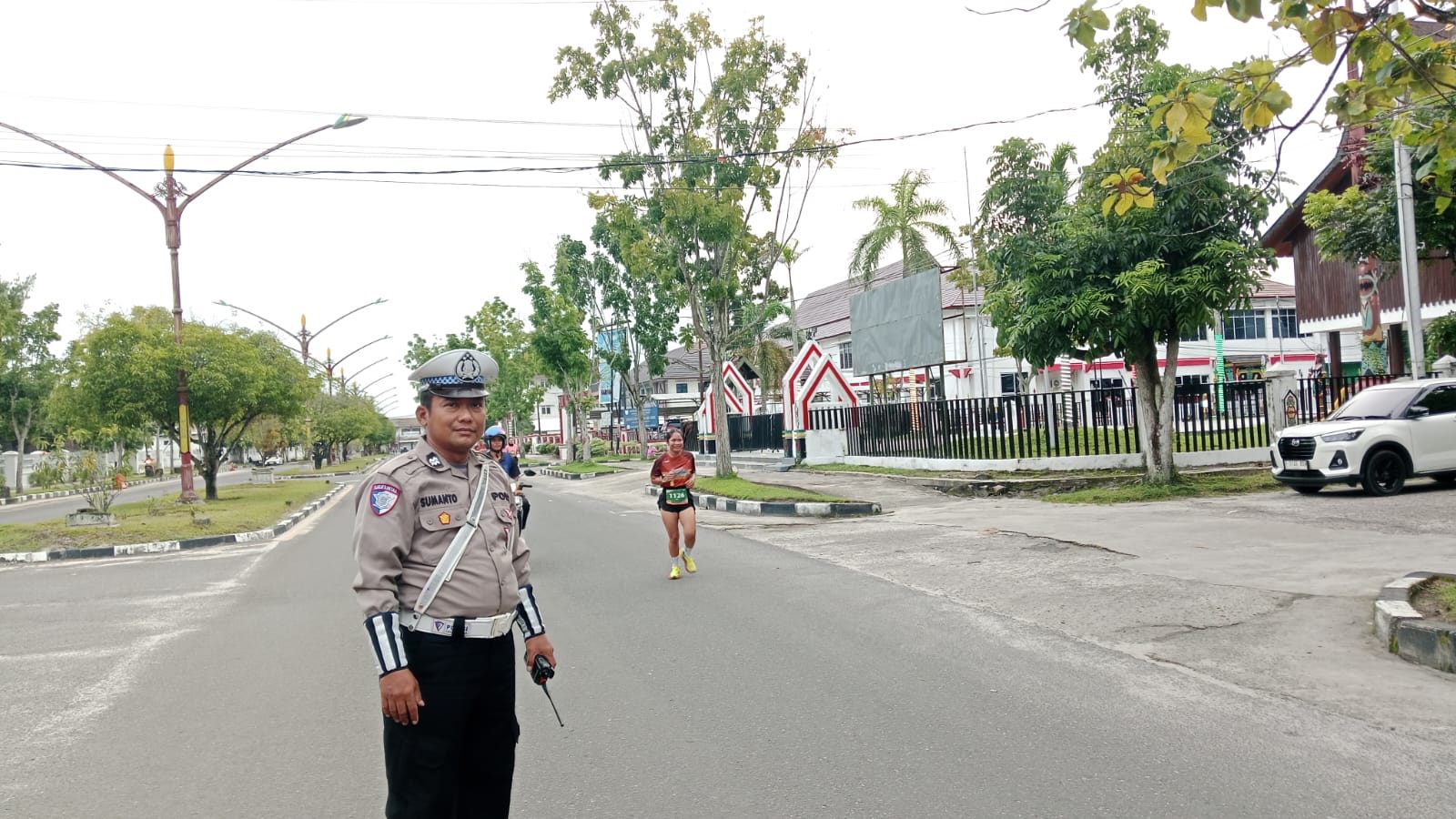 Satlantas Polresta Palangka Raya Amankan Jalur Car Free Day di Bundaran Besar