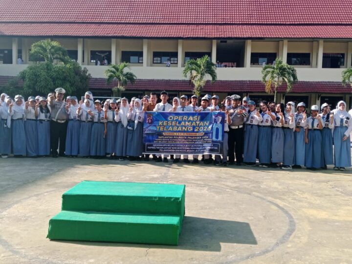 Polantas Menyapa di Sekolah, Satlantas Polresta Palangka Raya Jadi Pembina Upacara Ops Keselamatan Telabang 2026