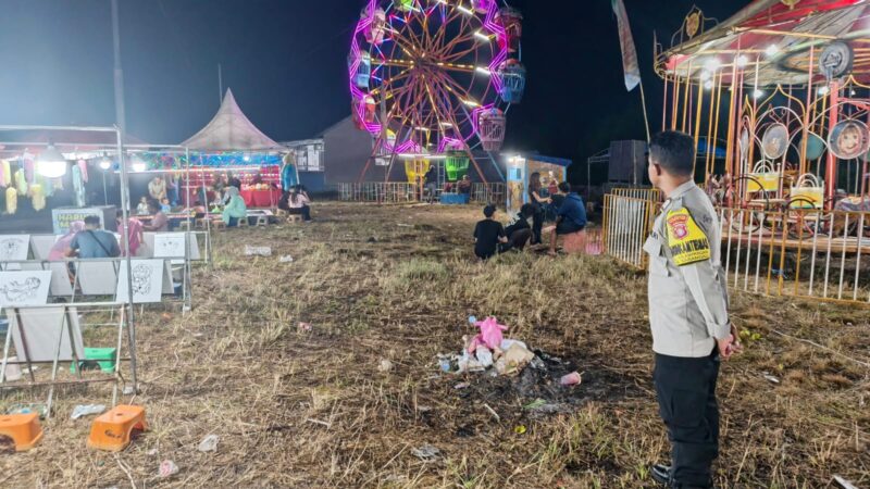 Datangi Wahana Bermain, Polsek Sabangau Ciptakan Situasi Kamtibmas Kondusif