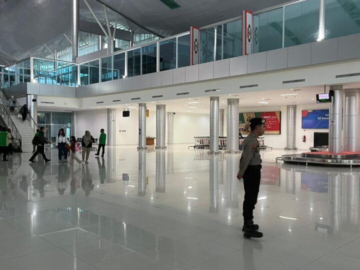 Satpamobvit Polresta Palangka Raya terus Perketat Pengawasan Kamtibmas di Area Bandara Tjilik Riwut