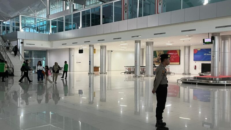 Satpamobvit Polresta Palangka Raya terus Perketat Pengawasan Kamtibmas di Area Bandara Tjilik Riwut