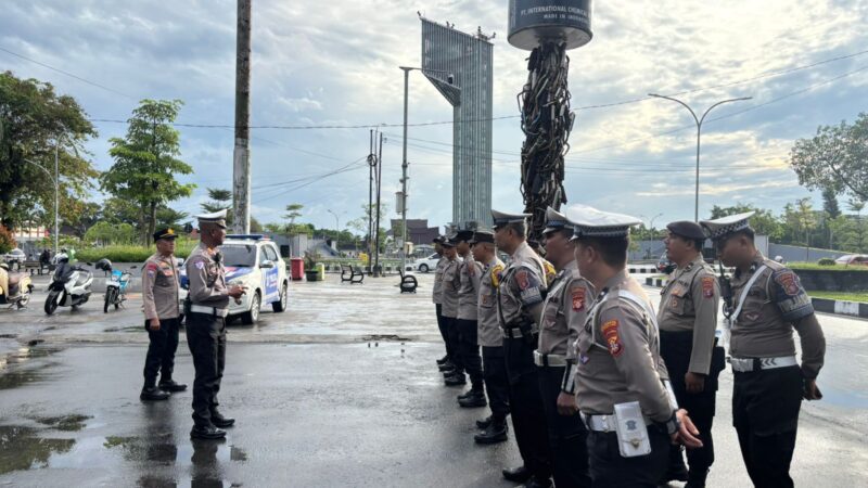 Sebelum Digelar, Polresta Palangka Raya Laksanakan Apel Pengamanan Pawai Tahrib Ramadhan 2026