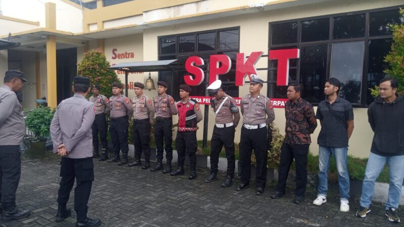 Tingkatkan Pelayanan, Pamapta II SPKT Polresta Palangka Raya Pimpin Apel Serah Terima Tugas