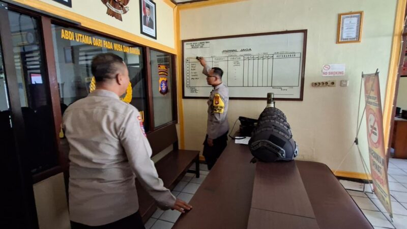 Pasca Periksa Inventaris Penjagaan, Polsek Bukit Batu Periksa Ruang Tahanan