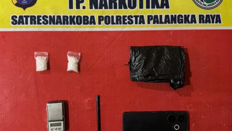 Satresnarkoba Polresta Palangka Raya Gagalkan Peredaran 10,18 Gram Sabu di Kereng Bangkirai