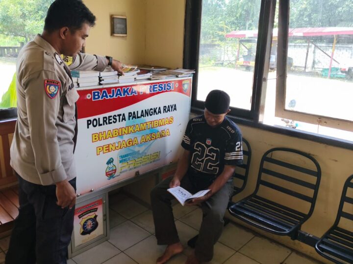 Tumbuhkan Budaya Literasi Warga, Polsek Sabangau Laksanakan Program Bajaka Presisi