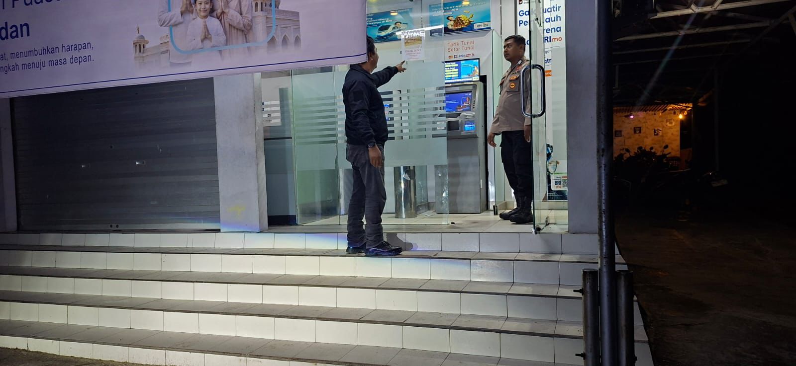 Perkuat Keamanan Perbankan, Patroli Anggota Polsek Bukit Batu Sambangi ATM BRI Tangkiling