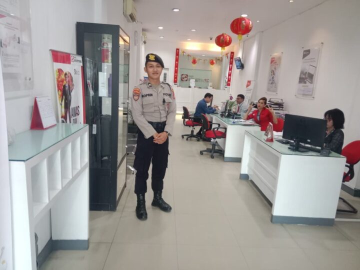 Perkuat Koordinasi, Satpamobvit Polresta Palangka Raya Bangun Sinergi dengan Petugas Keamanan Bank