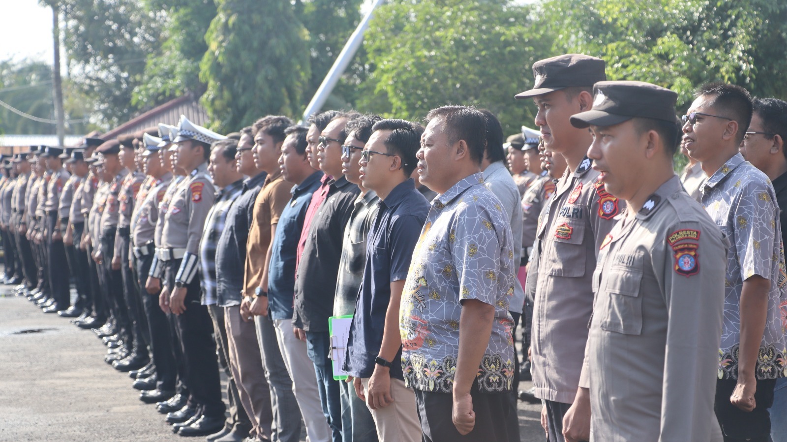 Saat Pimpin Apel di Mapolresta, Kasatbinmas: Tetap Berikan yang Terbaik bagi Warga Meski Puasa