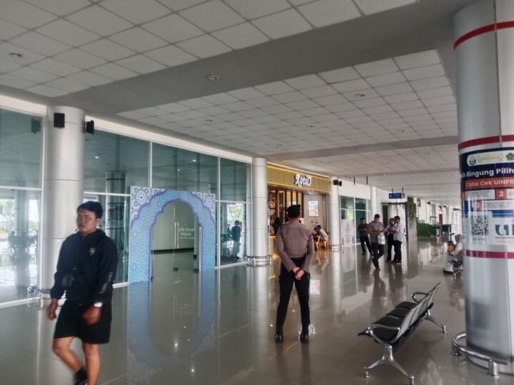 Jaga Stabilitas Penerbangan, Satpamobvit Polresta Palangka Raya Intensifkan Patroli di Bandara Tjilik Riwut