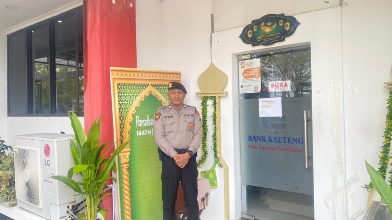 Perketat Pengamanan Objek Vital, Satpamobvit Polresta Palangka Raya Hadir di Sejumlah Kantor Bank