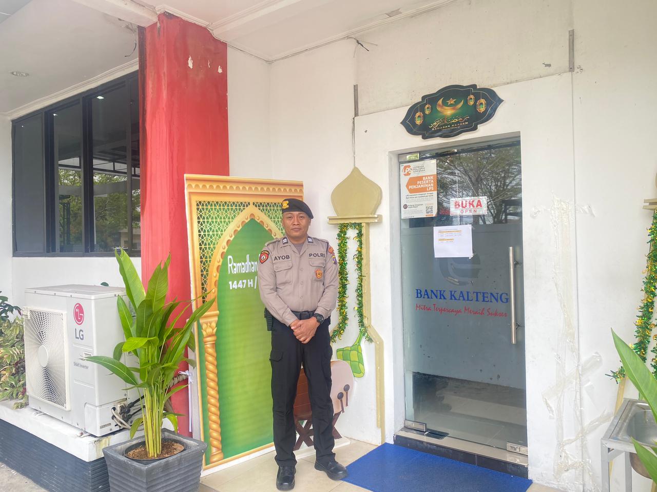 Perketat Pengamanan Objek Vital, Satpamobvit Polresta Palangka Raya Hadir di Sejumlah Kantor Bank