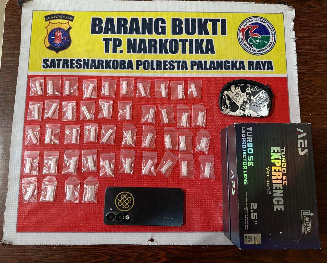 Satresnarkoba Polresta Palangka Raya Ringkus Terduga Pengedar Sabu, 44 Paket Siap Edar Disita
