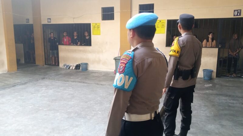 Cegah Gangguan Keamanan, Pamapta II SPKT Polresta Palangka Raya Lakukan Kontrol Rutan