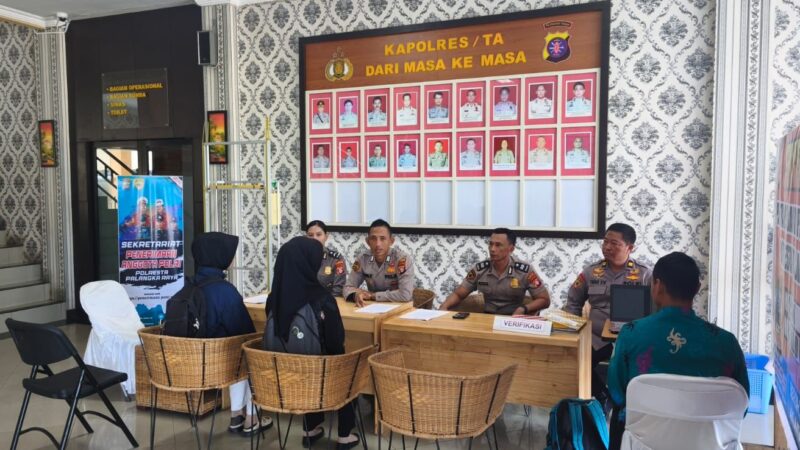 Polresta Palangka Raya Layani Pendaftaran Calon Anggota Polri Tahun Anggaran 2026