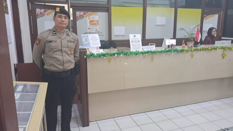 Cegah Gangguan Kamtibmas, Satpamobvit Polresta Palangka Raya Monitoring Perbankan