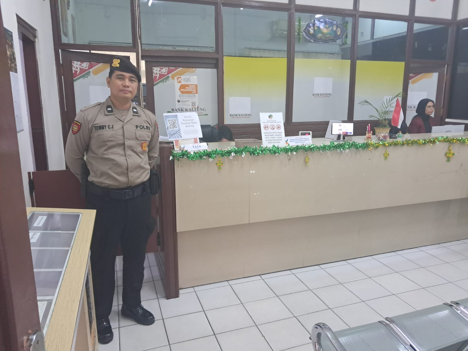 Cegah Gangguan Kamtibmas, Satpamobvit Polresta Palangka Raya Monitoring Perbankan