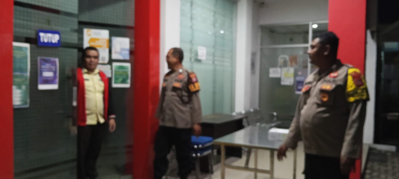 Rangkul Satpam Perbankan, Polsek Bukit Batu Sosialisasikan Layanan Polri 110