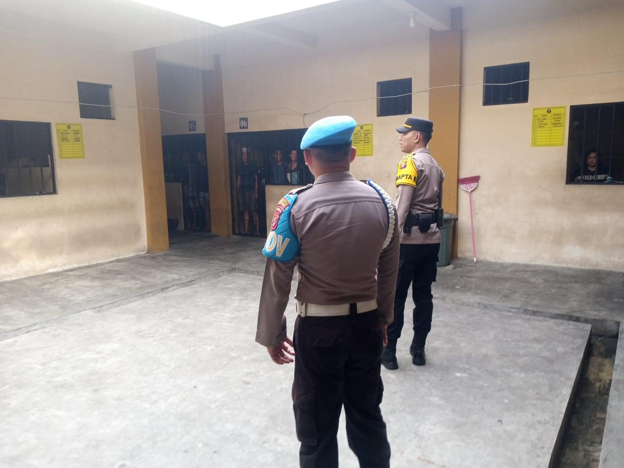 Pastikan Keamanan Rutan, Pamapta II SPKT Polresta Palangka Raya Laksanakan Kontrol Tahanan