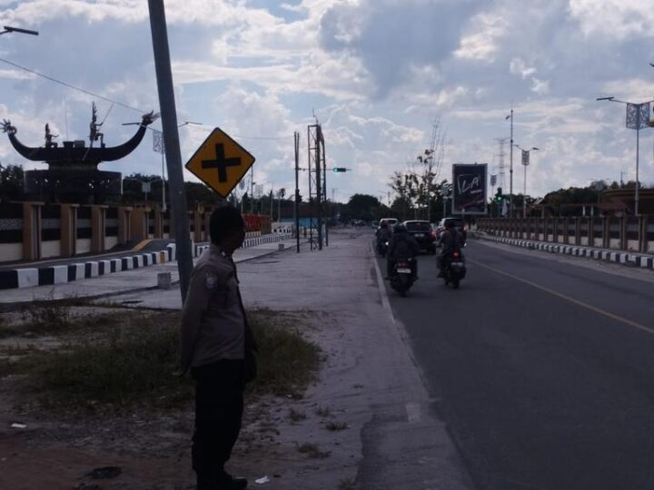 Respon Laporan 110, Polsek Sabangau Lakukan Pengecekan di Posyan Simpang Mahir Mahar