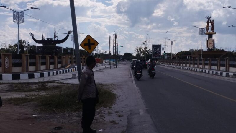 Respon Laporan 110, Polsek Sabangau Lakukan Pengecekan di Posyan Simpang Mahir Mahar