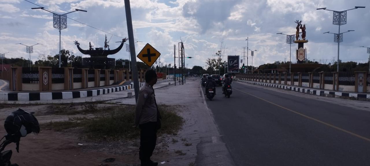 Respon Laporan 110, Polsek Sabangau Lakukan Pengecekan di Posyan Simpang Mahir Mahar
