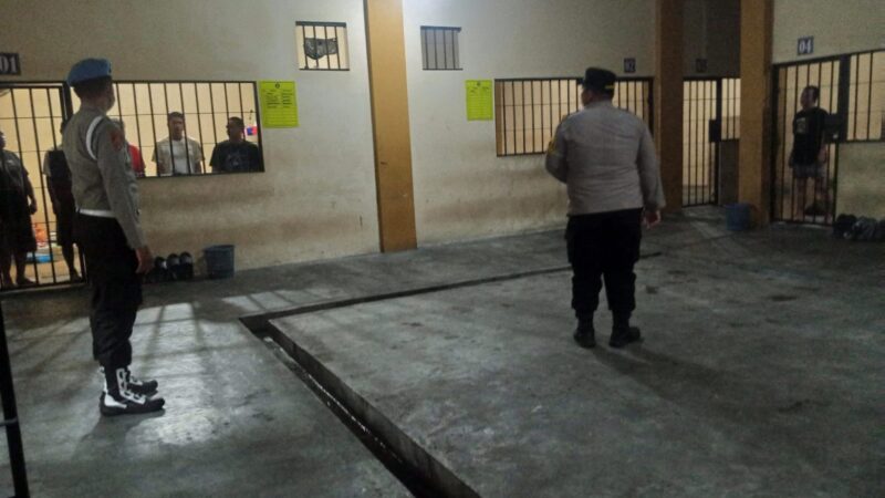 Pengecekan Berkala Dilakukan, Seluruh Tahanan Polresta Palangka Raya Dipastikan Aman