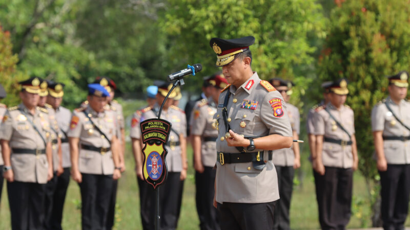 Peringati HUT ke 31, Polda Kalteng Gelar Ziarah dan Tabur Bunga di TMP Sanaman Lampang