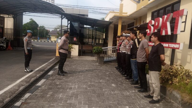 Siapkan Pelayanan Piket Fungsi dan SPKT Gelar Serah Terima Jaga di Mapolresta Palangka Raya