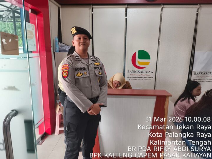 Jaga terus Kepercayaan Nasabah, Satpamobvit Polresta Palangka Raya Intensifkan Patroli di Sejumlah Bank
