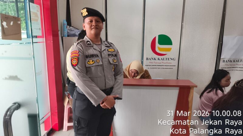 Jaga terus Kepercayaan Nasabah, Satpamobvit Polresta Palangka Raya Intensifkan Patroli di Sejumlah Bank